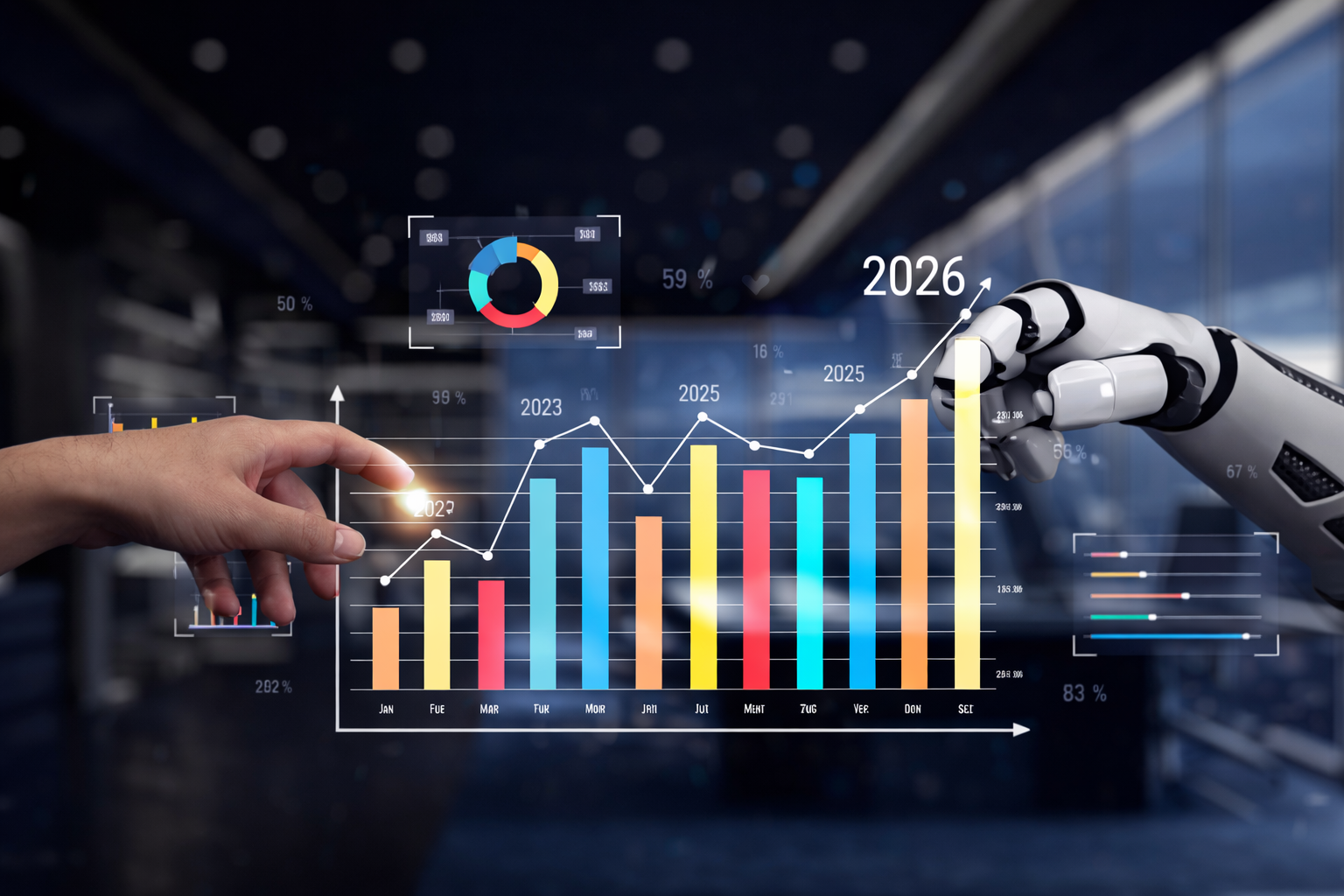 A visual representation of interconnected strategic pillars or nodes, showing a network of ideas.